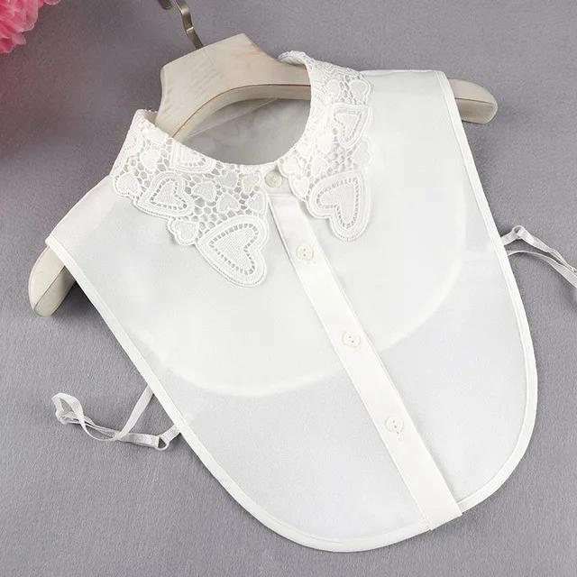 24 Styles Female Chiffon Fake Collar for Women Blouse Shirt False Collar Ladies Lapel Detachable Collar Female Decorative