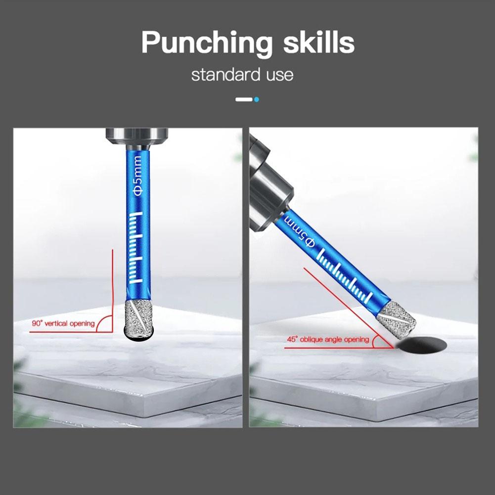 Алмазное сверло для электроинструмента с круглым хвостовиком 5 мм, аксессуары