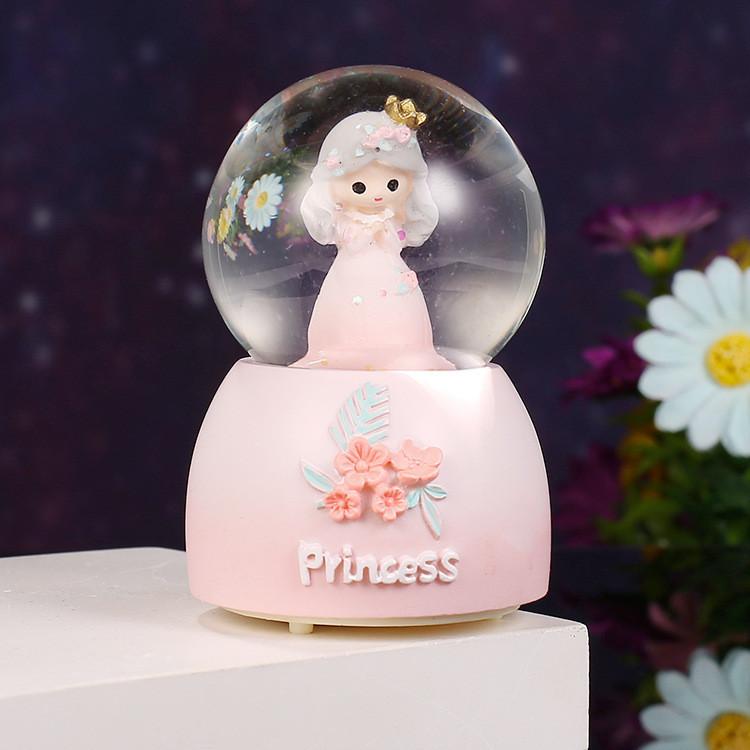 Мини-хрустальный шар на космическую тематику, настольное украшение со светодиодной подсветкой, подарок на день рождения для детей