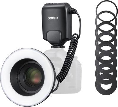 Godox Макро LED Кольцевая Вспышка Speedlight Совместимая с и Panasonic DSLR ML-150II Sony, Canon, Nikon, Fuji, Olympus, Камерами.