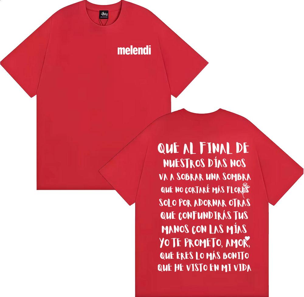 Rapper Melendi Jardín Con Enanitos Lyrics Graphic Tshirt Men Clothing Harajuku Trend Punk Tshirt Oversized Short Sleeve T Shirt