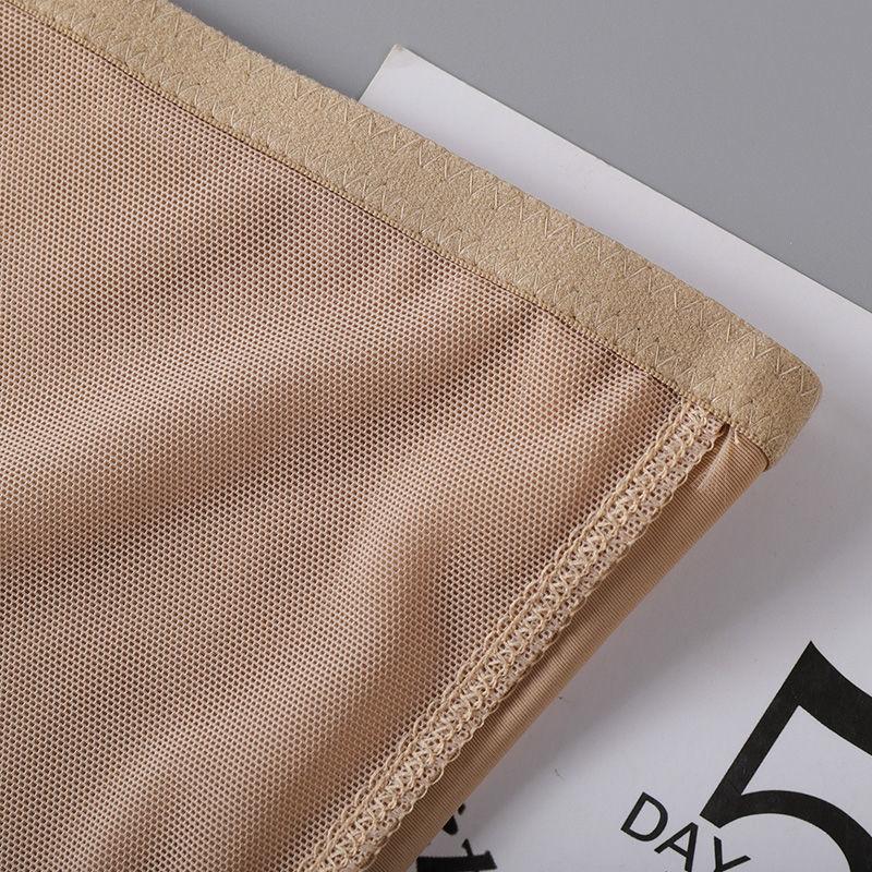 Breathable Mesh Mid-Waist No Trace Abdominal Slimming Pants Small Tummy Slimming Thin Ice Silk Body Shaping Panties