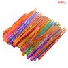 80Pcs Mini Color Transparent Disposable Forks For Party Bbq Sticks Picks Set