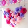 Holiday Supplies 10 " (25cm )Fluffy Tissue Paper Pom Poms Hanging Rose Flower Balls Garlands Wedding Baby Shower Party Decoration