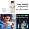 Наплечный чехол из магнитной кожи с беспроводной зарядкой для Samsung Galaxy Z Flip 6 5 4 3 Flip5, с длинным ремешком-шнурком, для чехла Magsafe