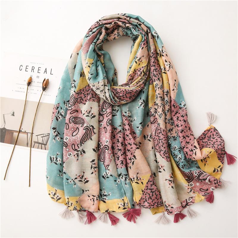 Summer Outdoor Sun Protection Beach Scarves Woman Girl Fashion Shawl Scarf Ladies Casual Daily Pashmina Wrap