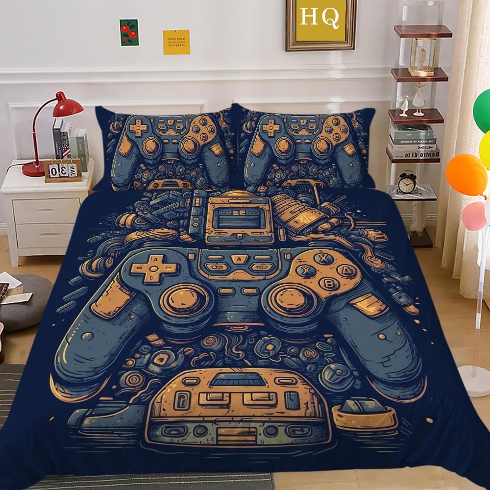 Пододеяльник для мальчиков в игровом стиле, домашние покрывала, комплект постельного белья королевского размера, модное постельное белье, домашние постельные принадлежности для подростков, костюмы