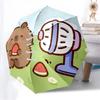 1pc Capybara, Desk fan Automatic Open/Close Umbrella, Folding Compact Umbrella with Lightweight Design for Women/Men yy251028264