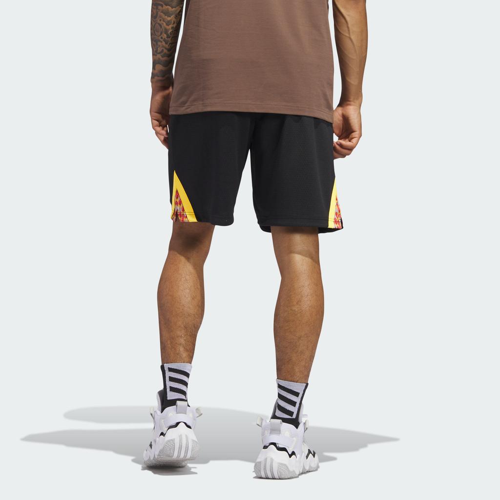 adidas Выберите баскетбольные шорты с цветными блоками и узором, мужские брюки, черные IS0607