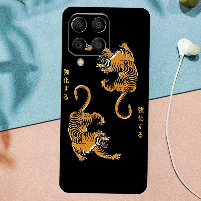 Японское искусство укиё-э Пантера Тигр Для Samsung Galaxy M33 M35 M55 M15 M12 M13 M14 M34 M54 M53 M21 M31 M11 M32 M52 M06 M16 Чехол