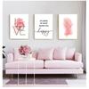 Художественный принт, картина, мотивационный постер с надписью «Любовь», розовое перо, декоративная картина, современный домашний декор, скандинавский минималистский холст, стена
