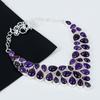 Natural Amethyst Gemstone Handmade 925 Sterling Silver Electroform Necklace, Amethyst Silver For Wife Unisex Necklace, Gift For Mom