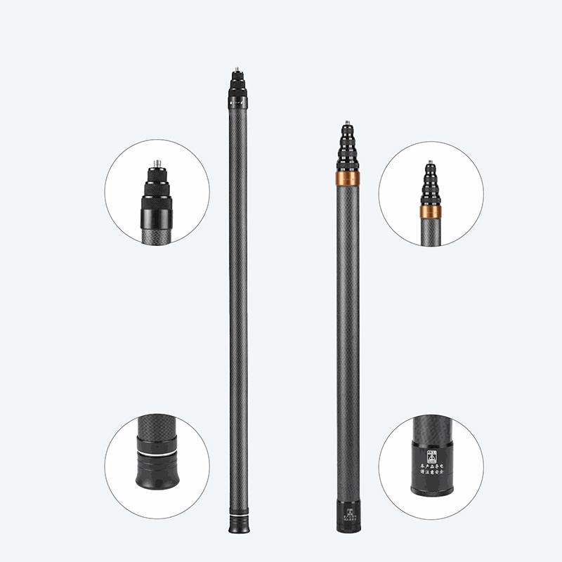 For Insta360 X5 X4 X3 X2 3m Long Carbon Fiber Extended Selfie Stick Scalable Monopod Stick Tripod for GoPro DJI Action Camera