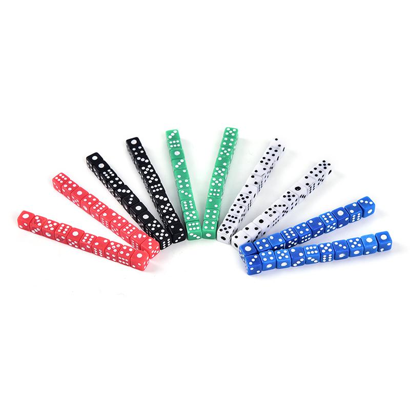 20Pcs/Set High Quality Standard 5Mm Dice Acrylic For Playing Game 5 Colors