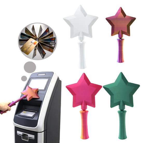 Выдвижная Звездная Палочка для Tap-to-Pay, Напечатанная на 3D-принтере, Волшебная Контактная Платежная Палочка, Оригинальный Держатель для Кредитных Карт в Стиле Волшебника для Взрослых