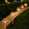 Yousheng 5Pcs Outdoor Solar Garden Lights IP44 Waterproof No Wiring Required Easy Install Snowflake Christmas Decorations Stake Lights