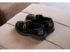 Korean Style 2023 Black Leather Shoes for Kids: Autumn Soft Sole Boys' and Girls' School Performance Footwear