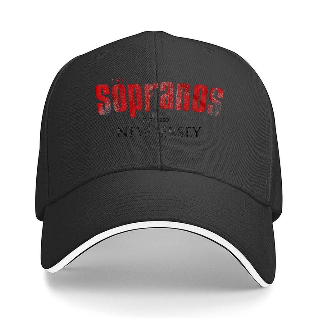 The Sopranos Grungy Red Texture New Jersey Typography Graphic Sandwich Baseball Cap For WoUnisexs Unisex FeUnisex Beach Dad Hat