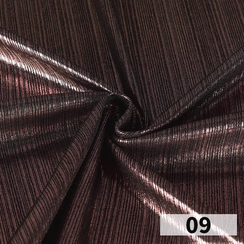 1x1.45 Meter Metallic Gliter Soft Fabric Shiny Gold Silver Fashion High Stretch Bright Silky Cloth for Diy Sewing Dress Fabrics