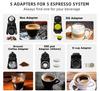 Coffee Machine 5in1 Multiple Capsule Espresso Dolce Milk&Nespresso&ESE Pod&Powder Coffee Maker Stainless Metal H3A