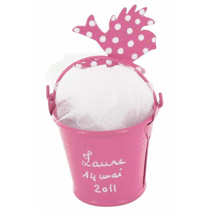 Ведро цинковое 6,2 x 4,5 x 5,5 см, фуксия