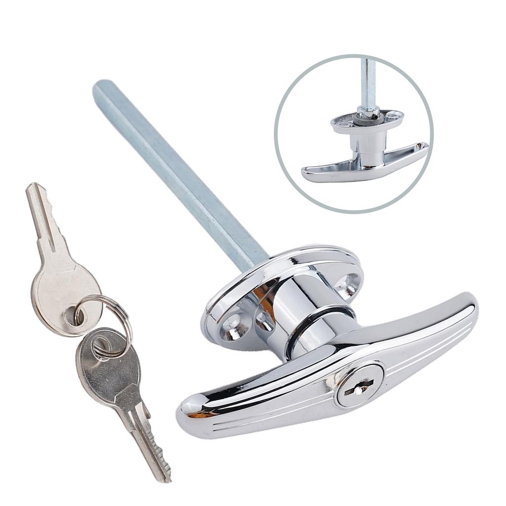 Замок для гаражных ворот Т-образная ручка Замок Сплав Шатун Шасси Т-образная ручка Замок для двери Фурнитура Запорные механизмы Т-образная ручка Задний Кемпер