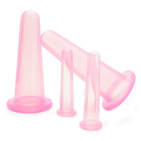 4шт антицеллюлитный натуральный силиконовый гель для массажа лица чашка для тела и лица терапия