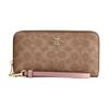 New Coated Canvas Wallet Trumpets Women's Tan & Pink CW778-IMXB0