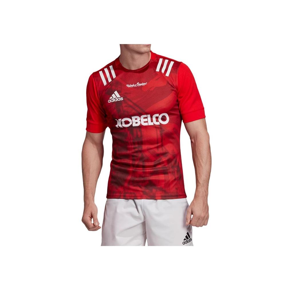 Adidas Футболка мужская с коротким рукавом, полосатая, быстросохнущая, тяжелая, в американском винтажном стиле, с принтом логотипа, топы, красная FK0784