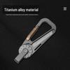 Men's Titanium Alloy Keychain with Knife - Portable EDC Pendant