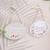 Home Decoration Oval Shape Handmade Door Hanging Ornaments Garden Plaque Layout Props Door Plate
