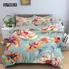 Комплект пододеяльников с цветочным принтом King Size с розовыми цветами и зелеными листьями, пододеяльник для девочки-подростка, микрофибра, цветочная тема, пододеяльник