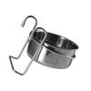 Cat Pet Stainless Steel Hang-on Puppy Bird Feeder Water Drinker Cage Cup Dog Feeding Bowl