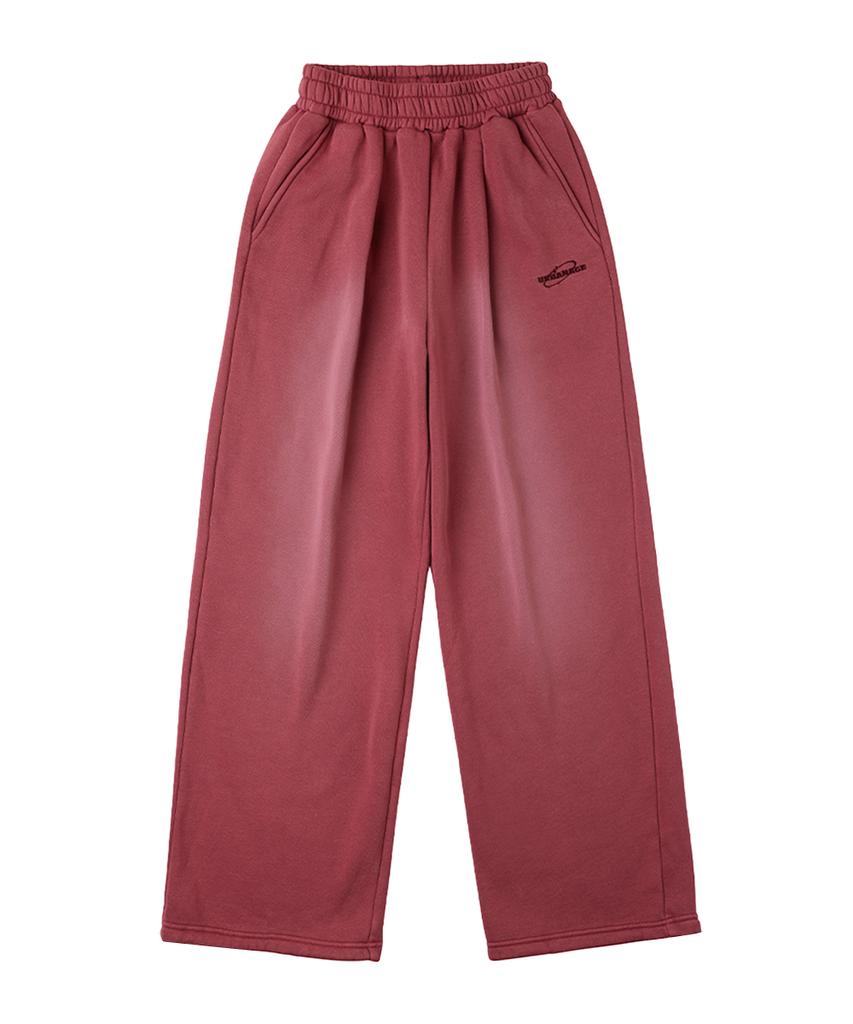 URBANAGE Pigment Washed Signature Wide Sweatpants Pink