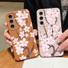 Чехол в стиле ручной росписи «Сакура» для Samsung Galaxy A57 A37 A17 A56 A36 A26 A16 A55 A35 A25 A15 A54 5G S21 FE S22 S23 S24 Plus S25 Edge S26 Ultra