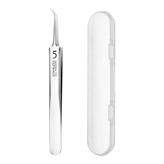 Очень тонкий Нет. 5 пинцетов из нержавеющей стали для удаления угрей и черных точек для ухода за кожей, экстрактор черных точек с 10-кратным увеличительным стеклом, щадящий инструмент для удаления угрей