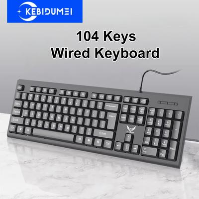 104 клавиши USB проводная клавиатура Игровая клавиатура Эргономичная клавиатура для ПК ноутбука Plug and Play