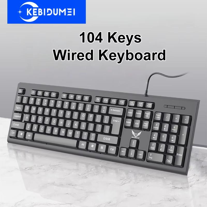 104 клавиши USB проводная клавиатура Игровая клавиатура Эргономичная клавиатура для ПК ноутбука Plug and Play