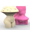 Silicone Vase Molds Flower Bottle Mold Mushroom Woman Shape Unique Flowerpot Molds Silicone Texture for Craft Vase