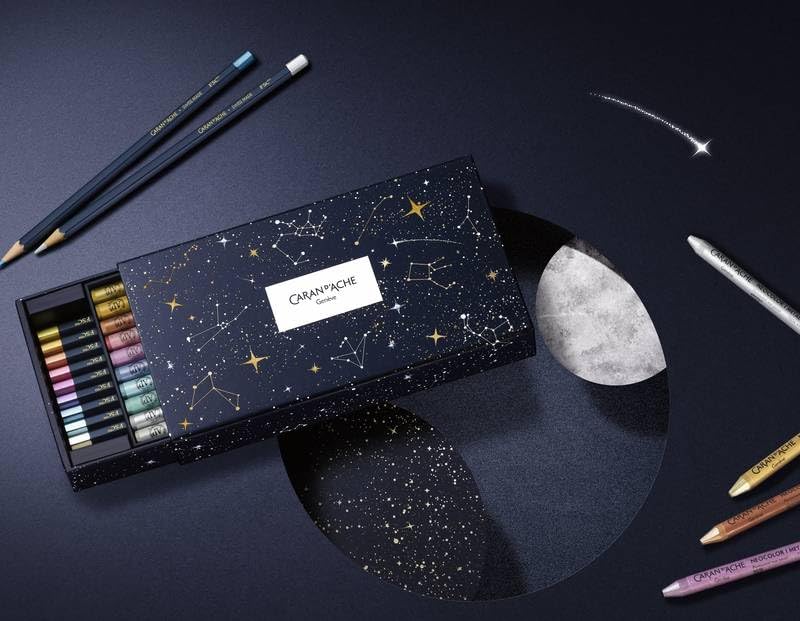 CARAN Карандаши цветные Набор для смешанных техник Коллекция Рождество 2024 20 цветов 20 штук Лимитированный выпуск Официальный импорт D'ACHE d'Ache