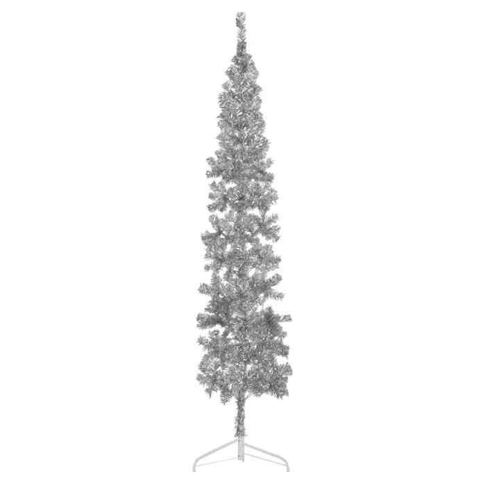 VidaXL Demi Sapin de Noël Artificiel Mince avec Support Arbre de Noël Décoration de Vacances Ornement de Noël Décoration de 344597