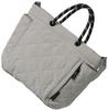 Grey Tote Bag for Large Shoulder [Altro Rose] Women, Capacity, 2-Way, Bag, Handbag, Over-the-Shoulder, Zippered, Lightweight, Quilted, Mother's Bag,