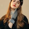 Женские зимние перчатки для сенсорных экранов с флисовой подкладкой Модные варежки для холодной погоды Использование со смартфоном