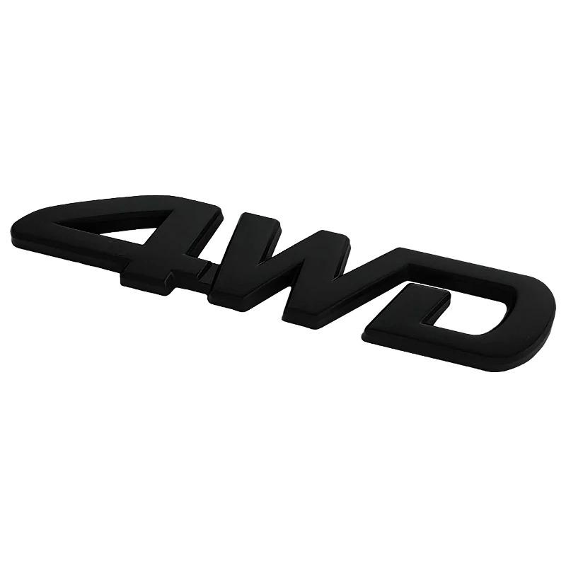 3D Metal 4WD Logo Letters Badge Car Sticker Decal For Hyundai Jeep KIA Renault Toyota Mini Hodna AWD Emblem Sticker Accessories