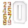 Food Fillable Number Shaped Sweets Flower Candy Cupcake Container Box for Wedding Anniversary Birthday Party Baby Shower Decore