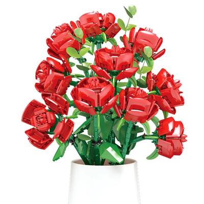 [Блочный цветок, совместимый с LEGO Real Night] GJ Rose 11 GJ, Rose