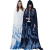 Halloween Costume Cape Dress Ghost Bride Reaper Witch Robe Print Horror Skull Vampire