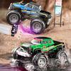 Remote Control Amphibious Off-road Car with LED Light 4WD Kids Electric 2.4GHz RC Stunt Truck Rechargeable Toddlers All-terrain Crawler Vehicle Toy