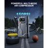 Стартер-компрессор 5-в-1, пиковая мощность 5500 А, насос для шин 150 PSI для бензиновых или дизельных автомобилей