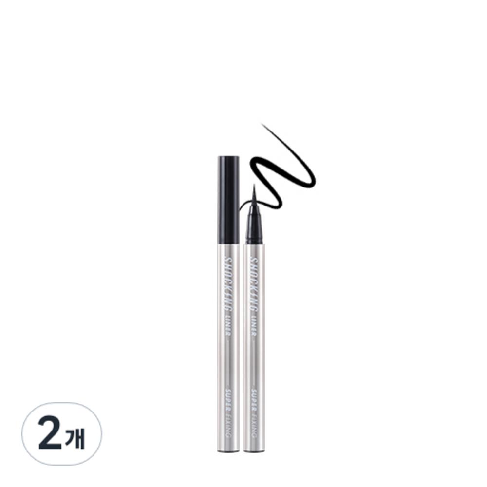 Tony Moly The Shocking Vegan Liner Super Fixing, 01 BLACK, 2 pcs